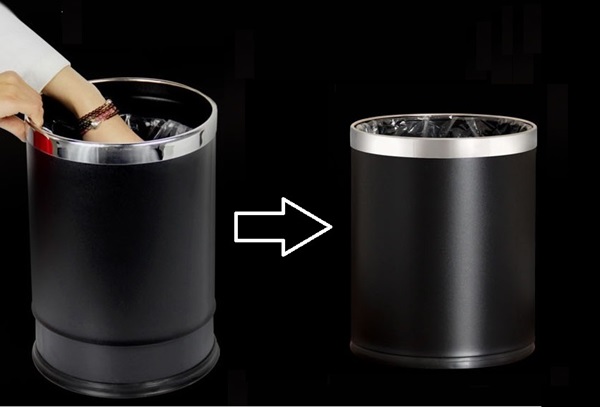 Thùng rác inox không nắp