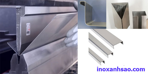 Tấm inox đã được dập tạo nên những đường vân