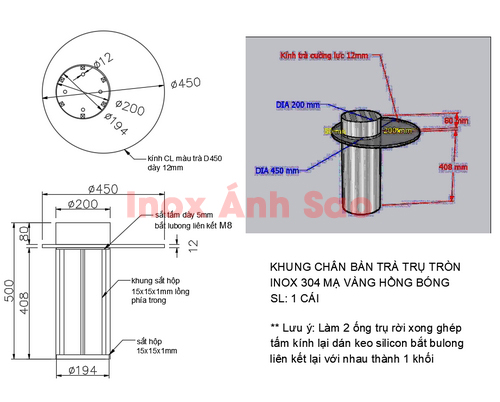 khung-chan-ban-tron-inox-304-ma-vang-hong-bong